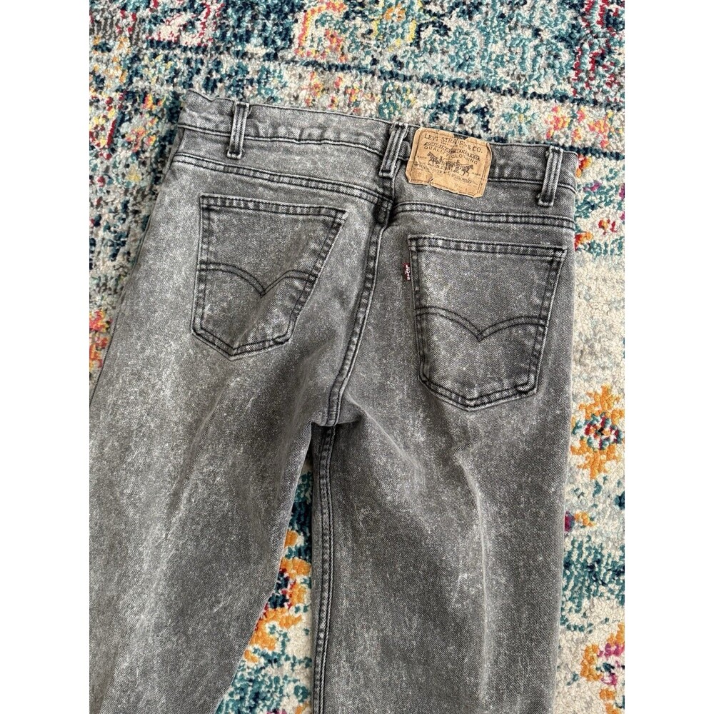 Vintage 80s Levi's 511 Slim Fit‎ Jeans Black Acid Wash Size W31 x 30 USA Made